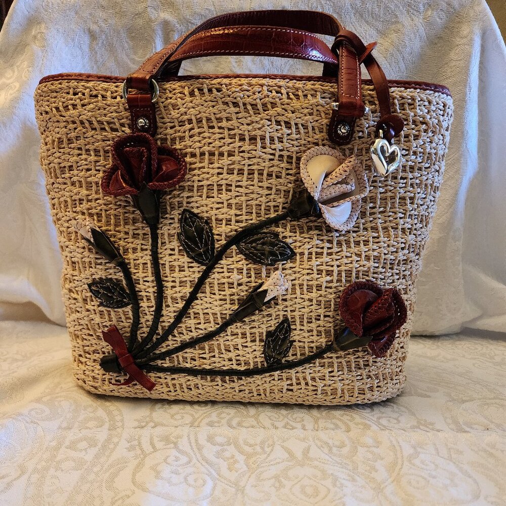 BRIGHTON PATRICIA STRAW FLORAL